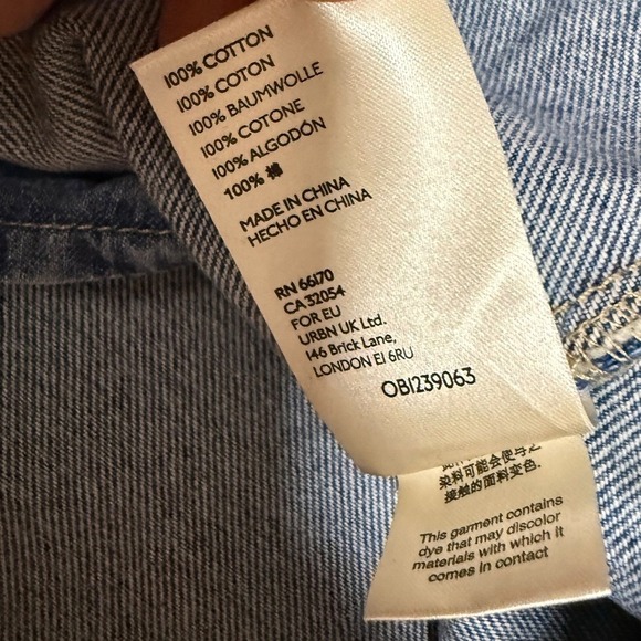 Free People East of Eden Denim Mini Skirt – Size 24 - Picture 7 of 8